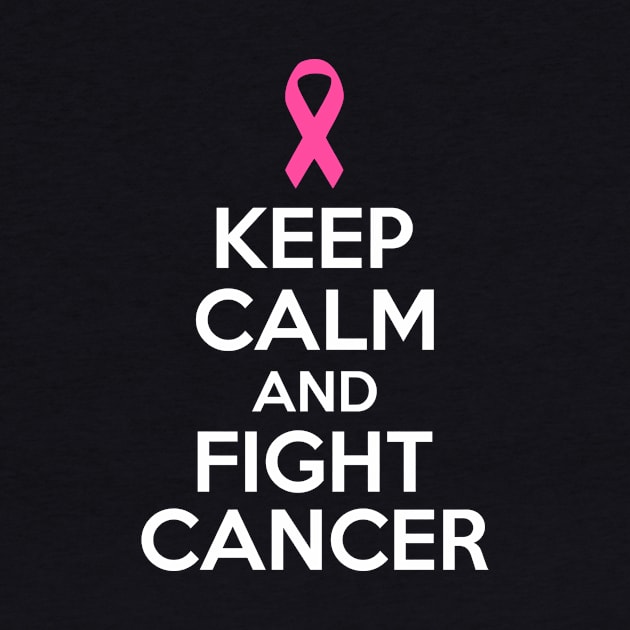 Keep Calm and Fight Cancer - Pink Ribbon by jpmariano